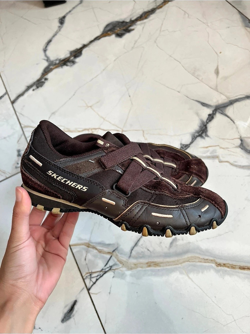Skechers Brown Y2K Suede Sneakers Super Cool US 6